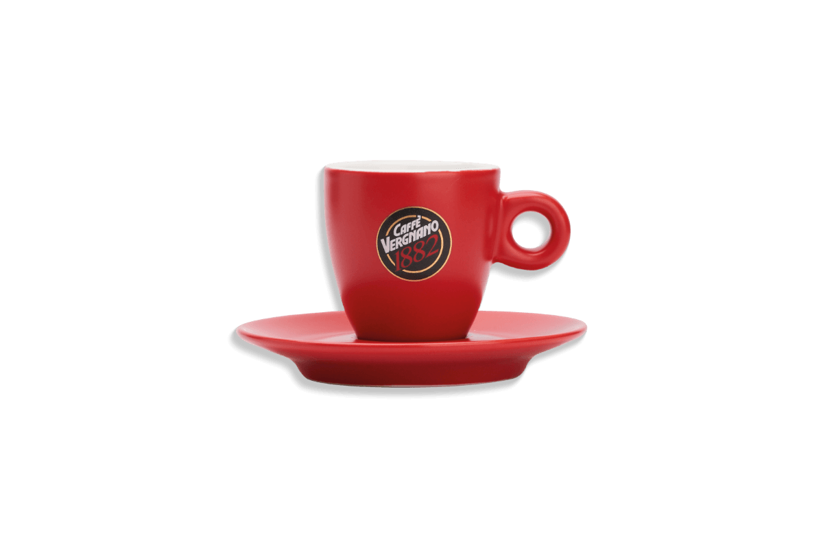 Set da 6 tazzine rosse Vergnano
