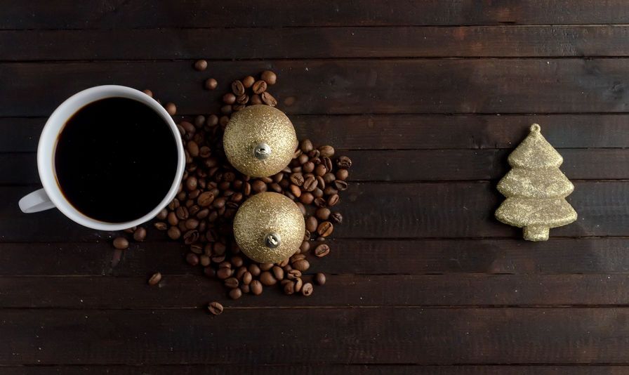 decori con chicchi di caffè