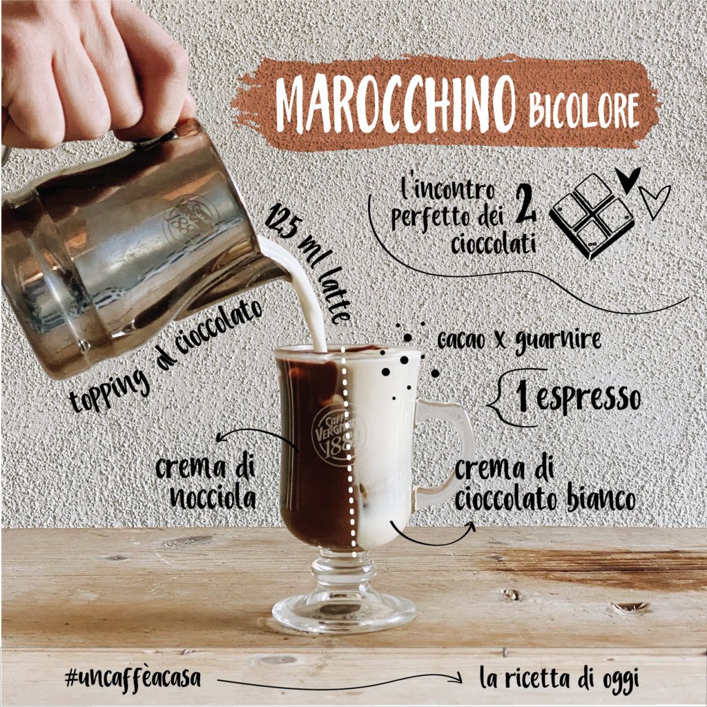 Drink al caffè: la ricetta del marocchino bicolore