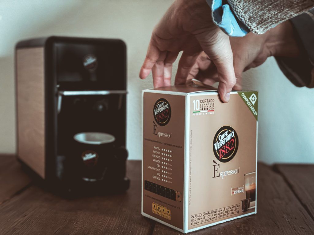 Capsule Espresso Macchiato Compostabili Caffè Vergnano